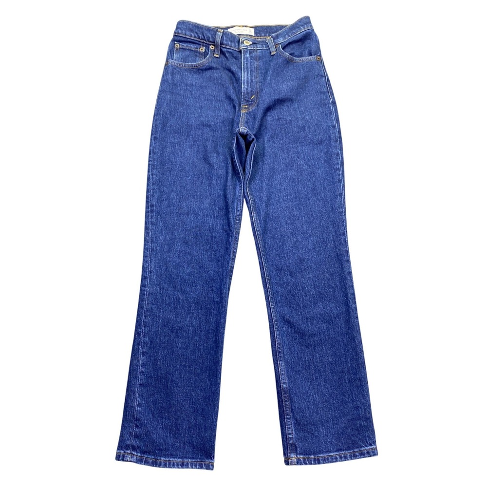 Abercrombie & Fitch The 90s Straight Ultra High Rise Jeans Dark Wash 24 00XS